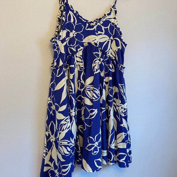 Blue & White Floral Tie-Strap Sundress – Size S/M - Picture 1 of 3